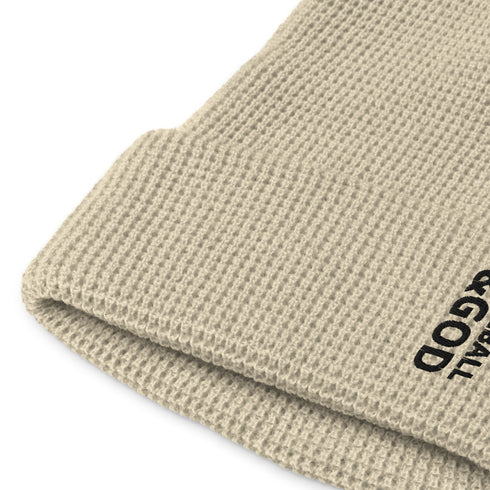 Baseball &God Vertical Onyx Waffle Beanie